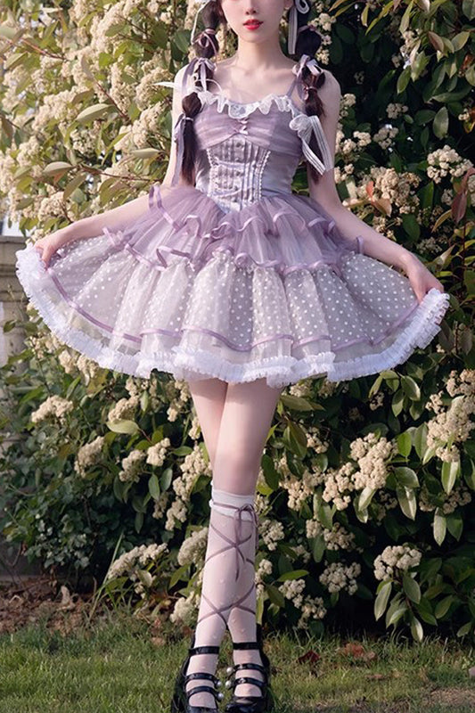 Purple Star Trail Multi-Layer Ballet Sweet JSK