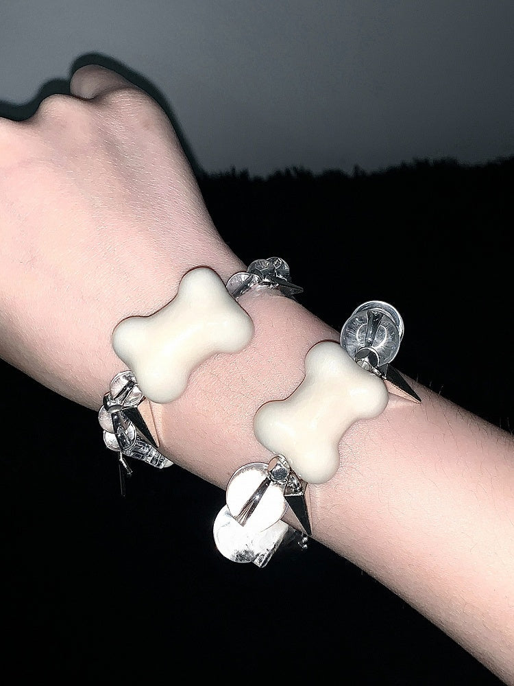 Bone-shaped Cross Star Beaded Bracelet