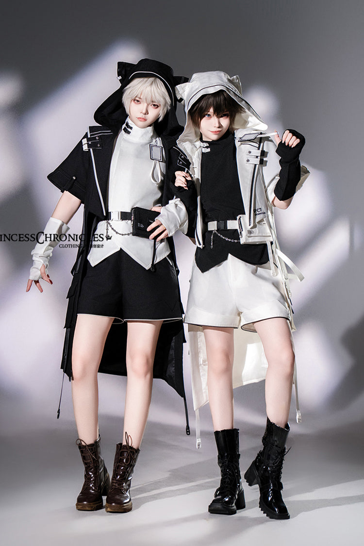 Cat Ear Coat in Black Ouji Prince Fashion with Functional Details