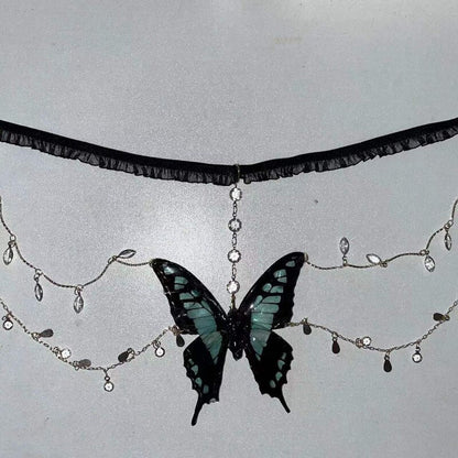 Gothic Butterfly Thigh Chain MK Kawaii Store