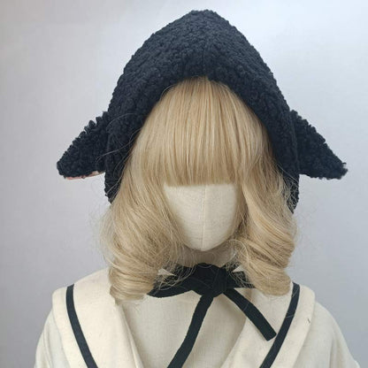 Cute Sheep Ears Lace Lolita Hat Warm