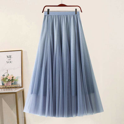 Blossom Decor Sweater Tulle Skirt