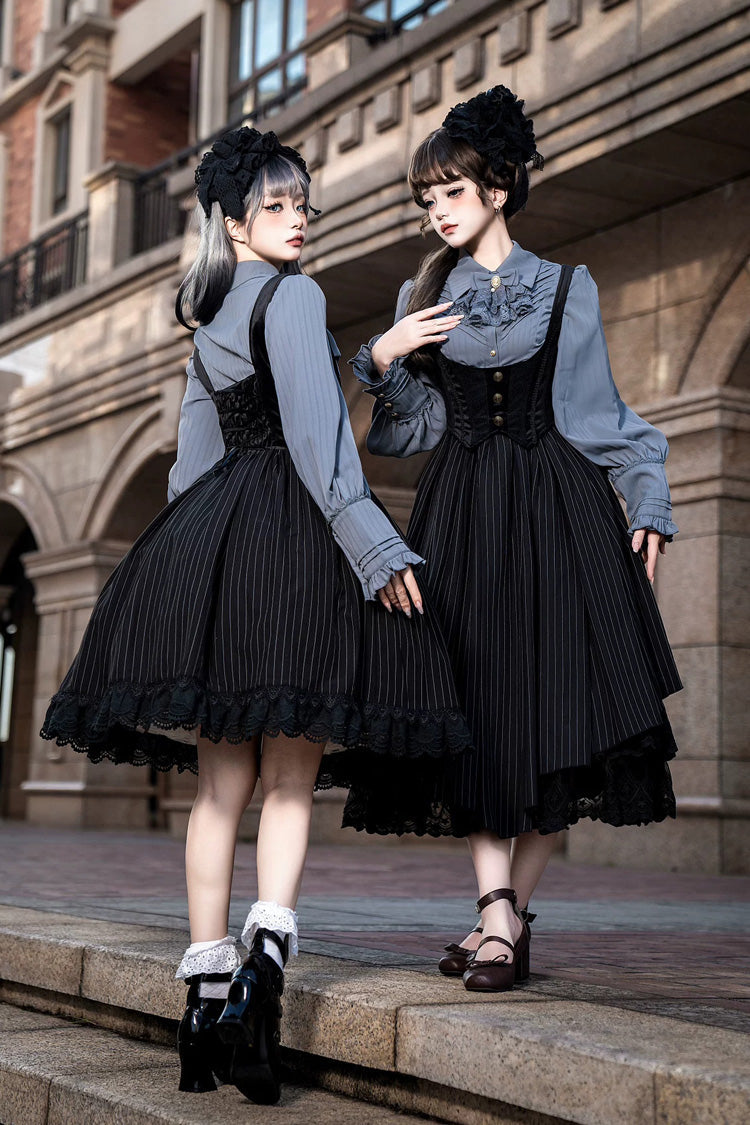Dreamlike Realm Sleeveless Printed Ruffled Embroidered Corset Elegant Sweet Lolita JSK Dress