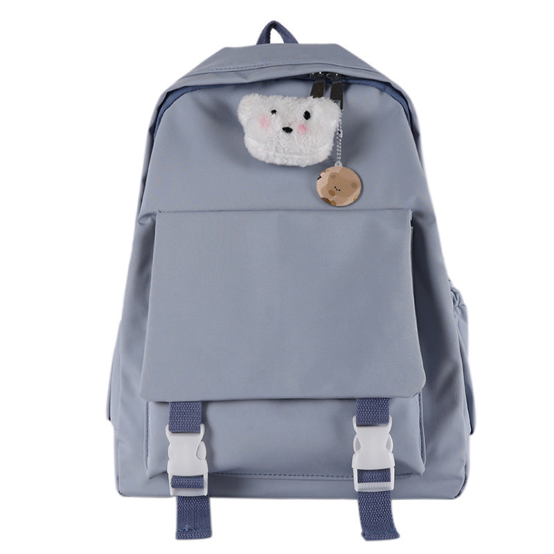 Cartoon Puppy Pattern Pure Color Backpack