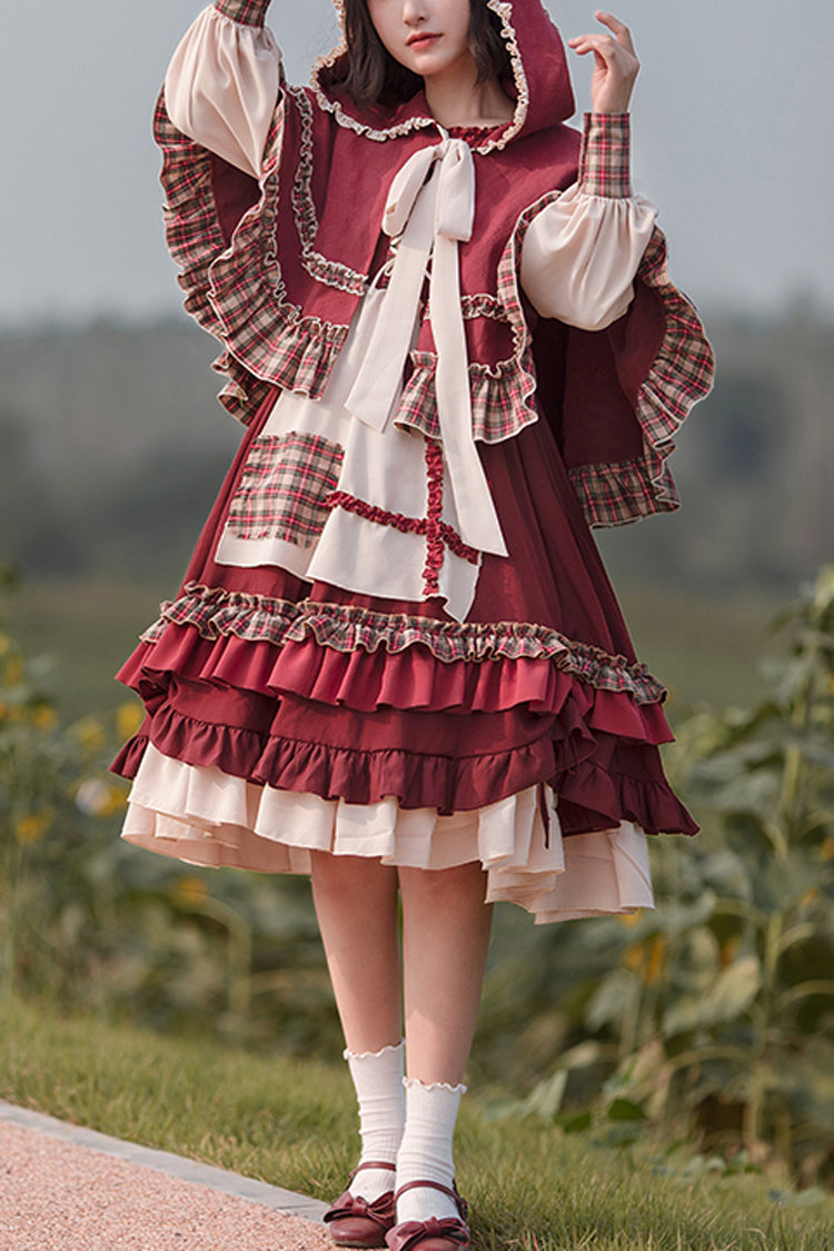 Red Riding Hood Ruffled Sweet Lolita Gown