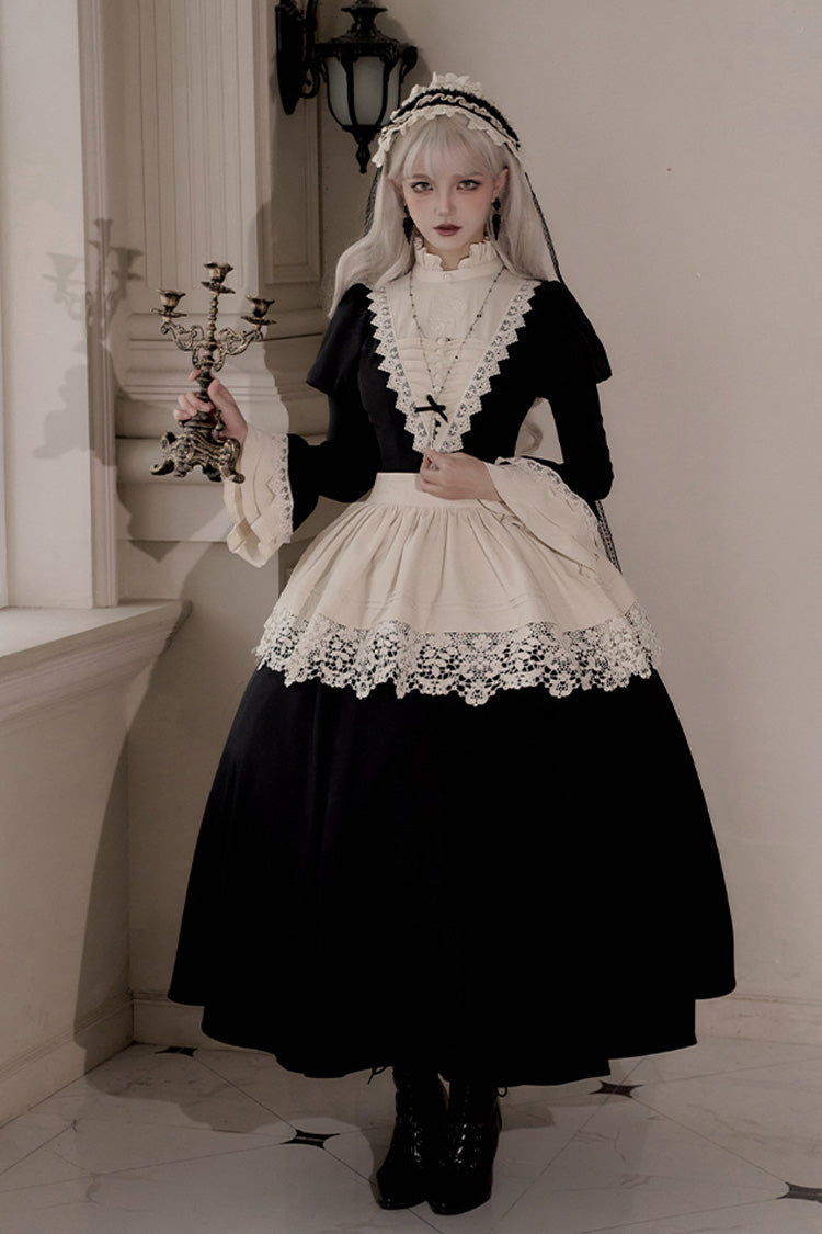Nun Long Sleeves Ruffle Gothic Lolita Long Dress