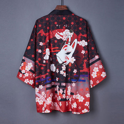 Vintage Anime Sakura Kimono Outerwear Sun Protective