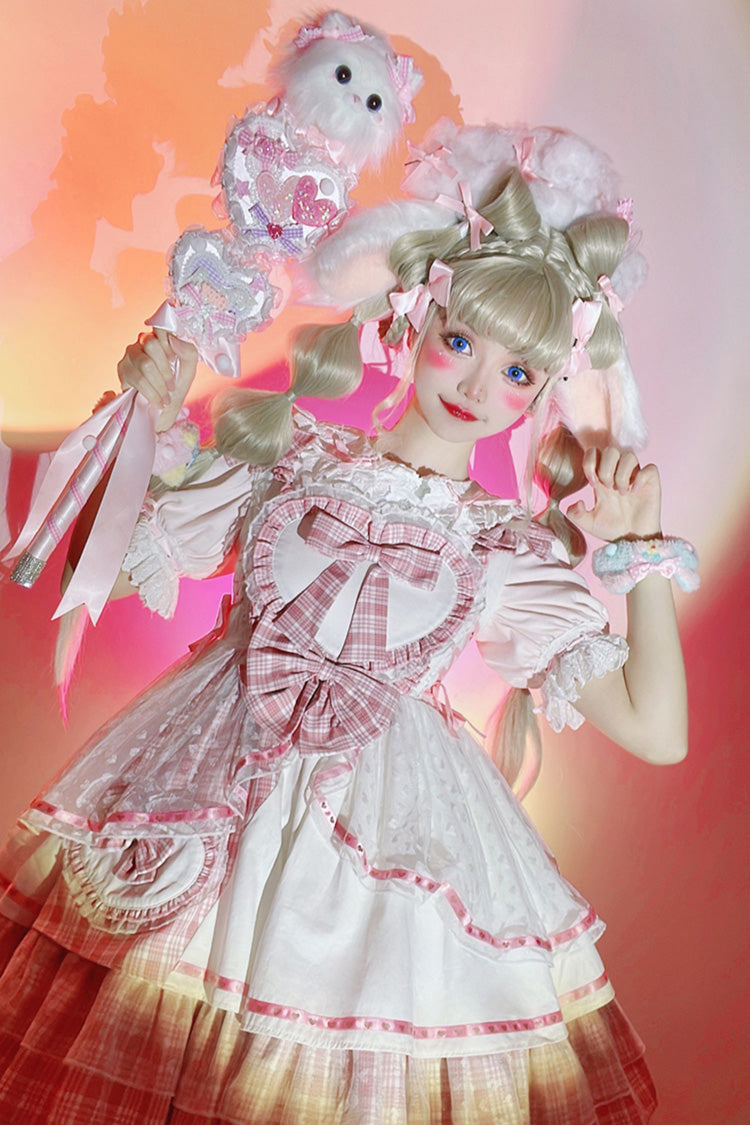 Valentine's Day JSK with Layered Print & Bow Accents