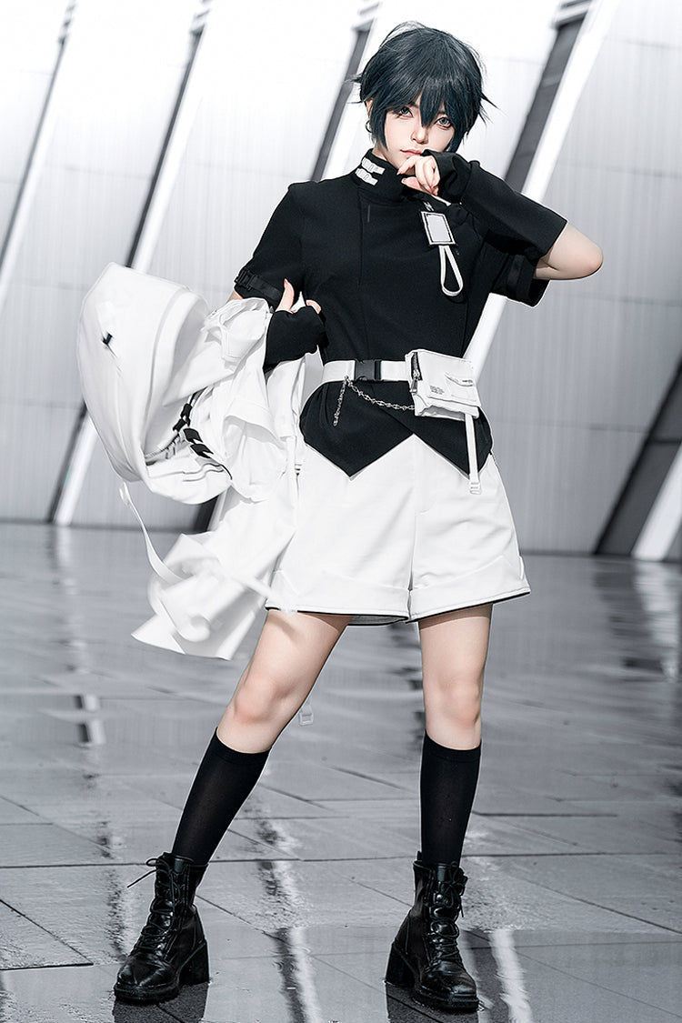 Ouji Fashion Prince Stand Collar Short Sleeve Lolita Blouse