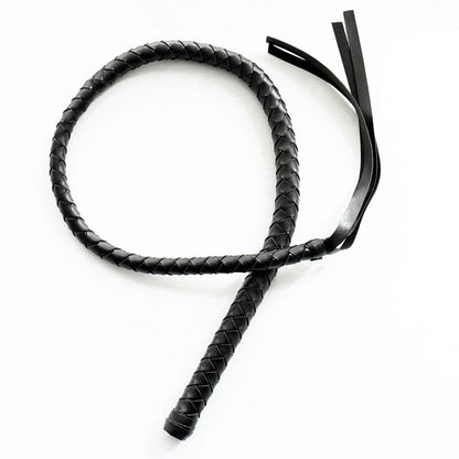 Black Leather Maid Whip Cosplay Accessories