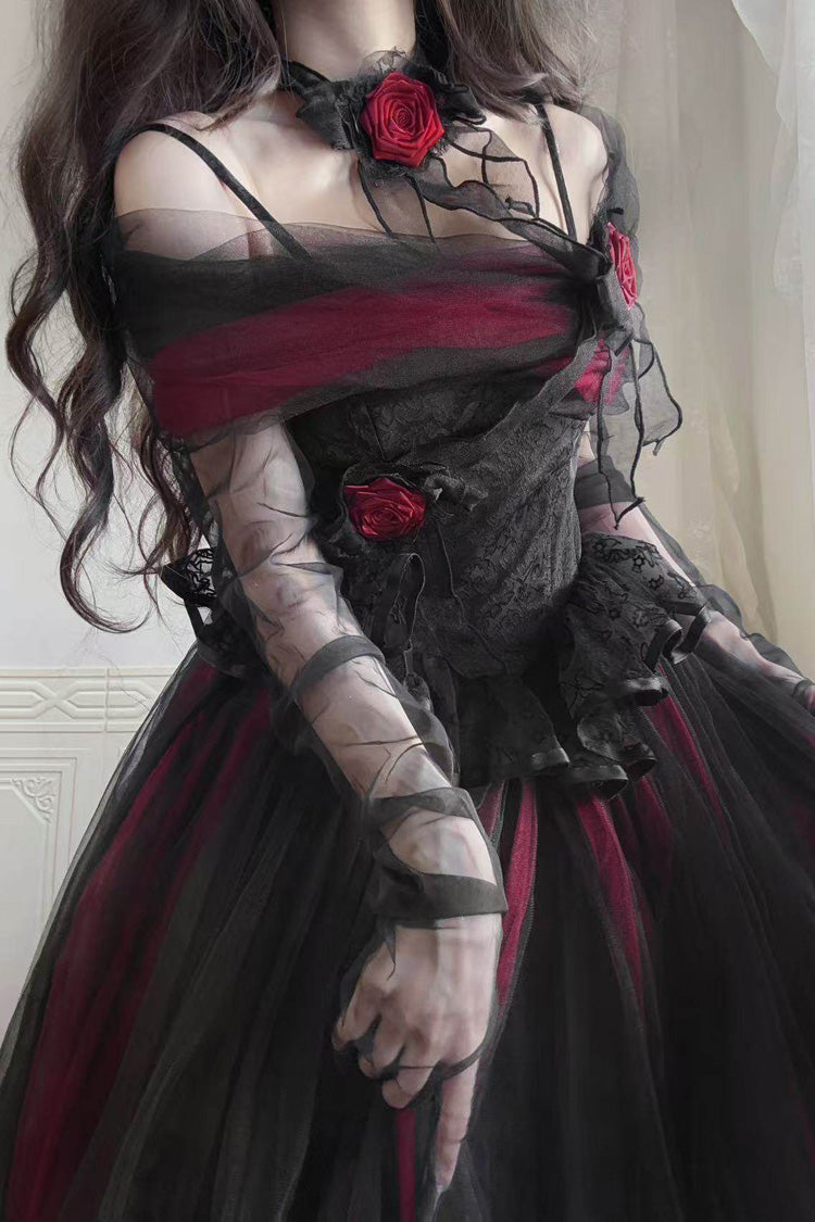 Off Shoulder Ruffled Gothic Lolita Dress