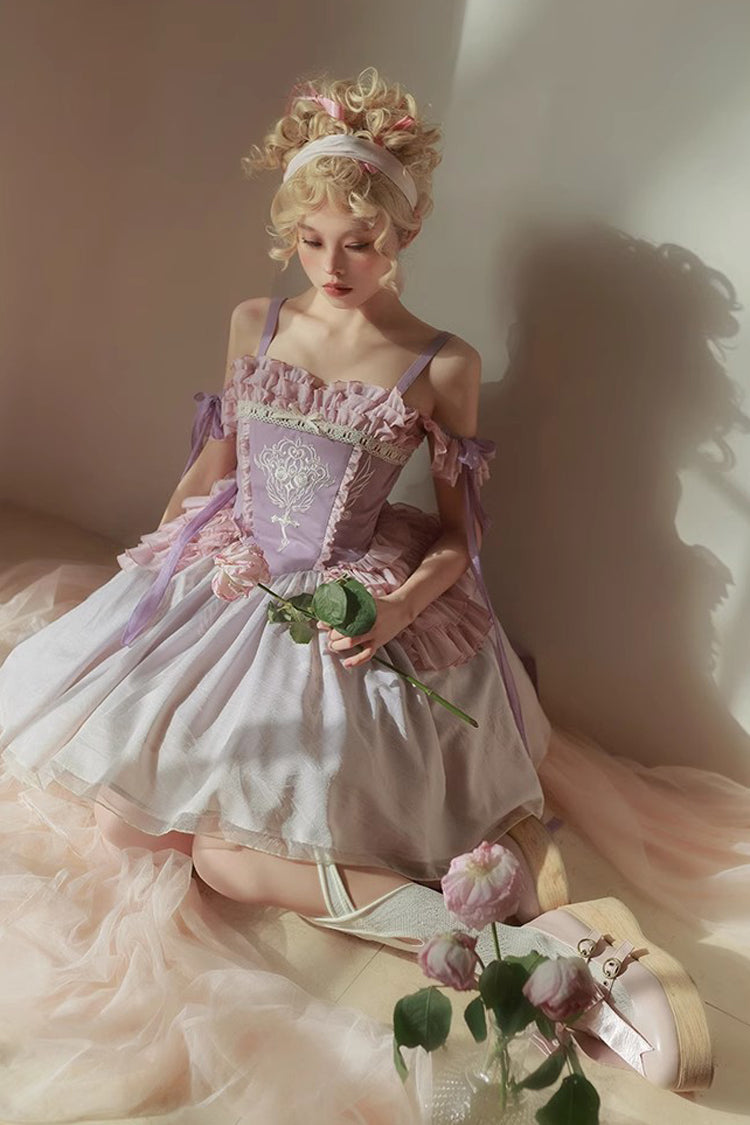 Purple Midsummer Dream Embroidered Chinese Ballet Sweet Qi