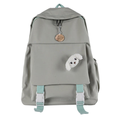 Cartoon Puppy Pattern Pure Color Backpack