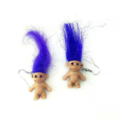 Funny Troll Earrings