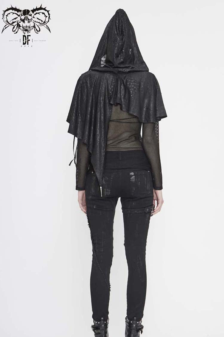 Umbra Vintage Knit Hooded Gothic Shawl for Women