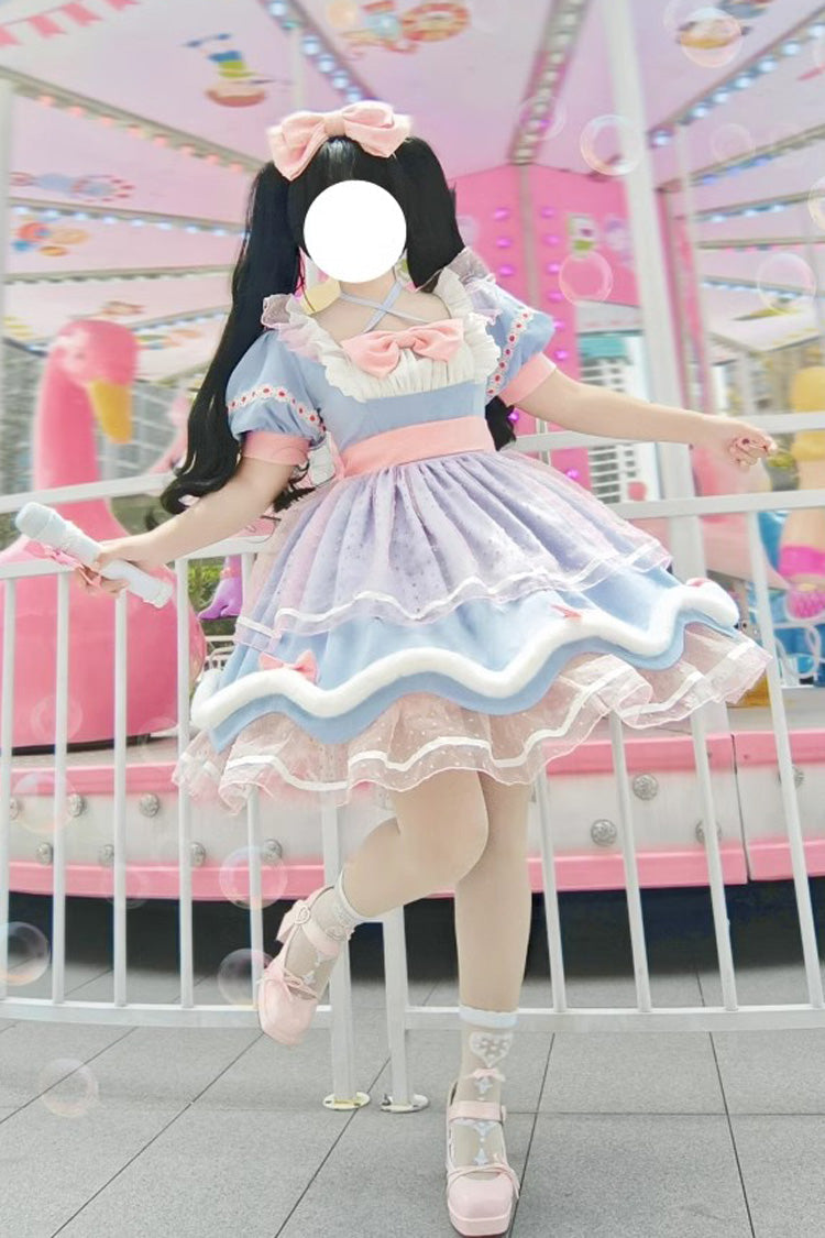Sweetheart Bobo Magical Girl Sweet Lolita Short Sleeve Ruffle Dress 3 Colors