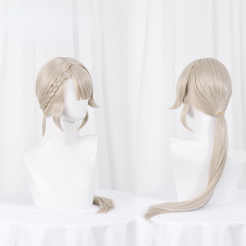 Pre-Sale Genshin Impact Lynette Silver Side Braid Long Cosplay Wig ON1020 MK Kawaii Store