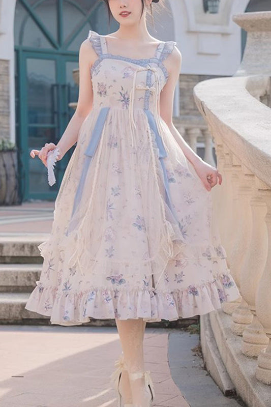 Chinese Floral Print Elegant Sweet Lolita Dress