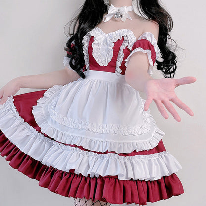 Sweet Rulffled Maid Lolita Dress