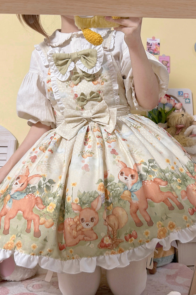 Daily Sweet Lolita Strap Dress with Ruffle Bow