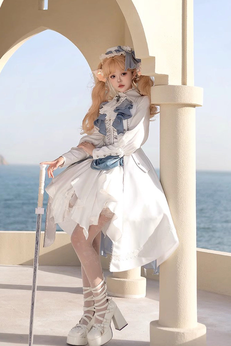 Ivory Mermaid Bone Embroidery Dapper Ouji Style Skirt