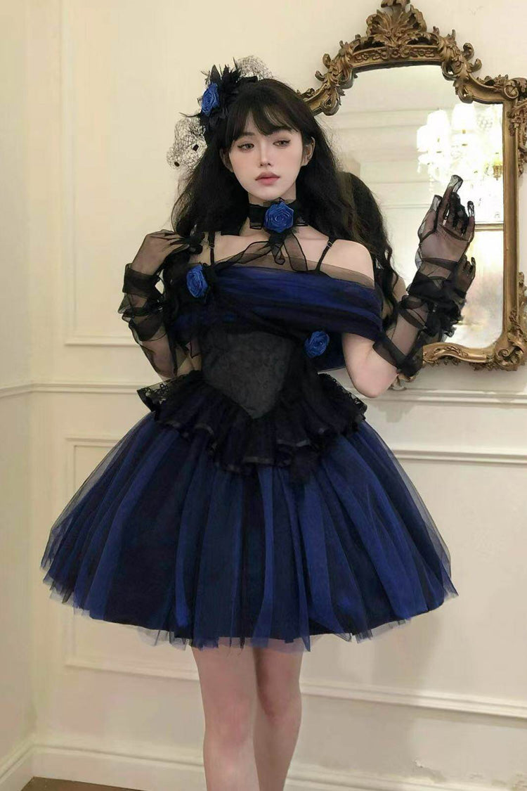 Off Shoulder Ruffled Lace Gothic Lolita Dress