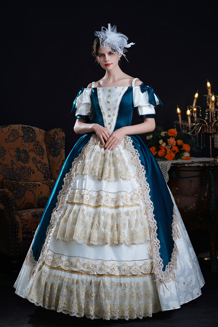 Off-Shoulder Short Sleeve Ruffled Cardigan Lace Victorian Palace Lolita Dress