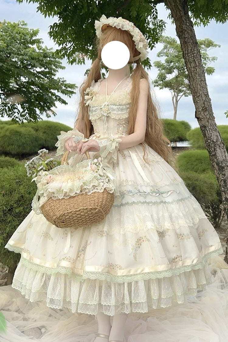 Princess Lolita JSK Dress with Lace and Embroidery