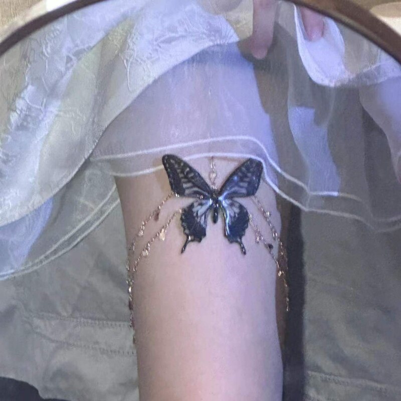 Gothic Butterfly Thigh Chain MK Kawaii Store