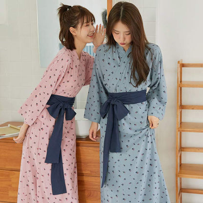 Flower Bowknot Lace Up Pajamas