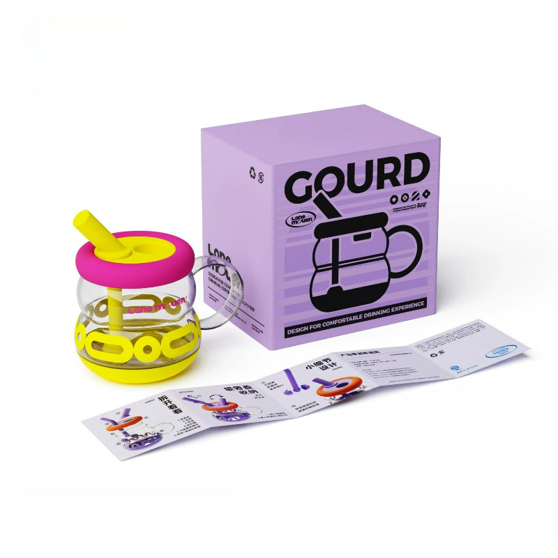 Sweet Gourd Glass Straw Cup