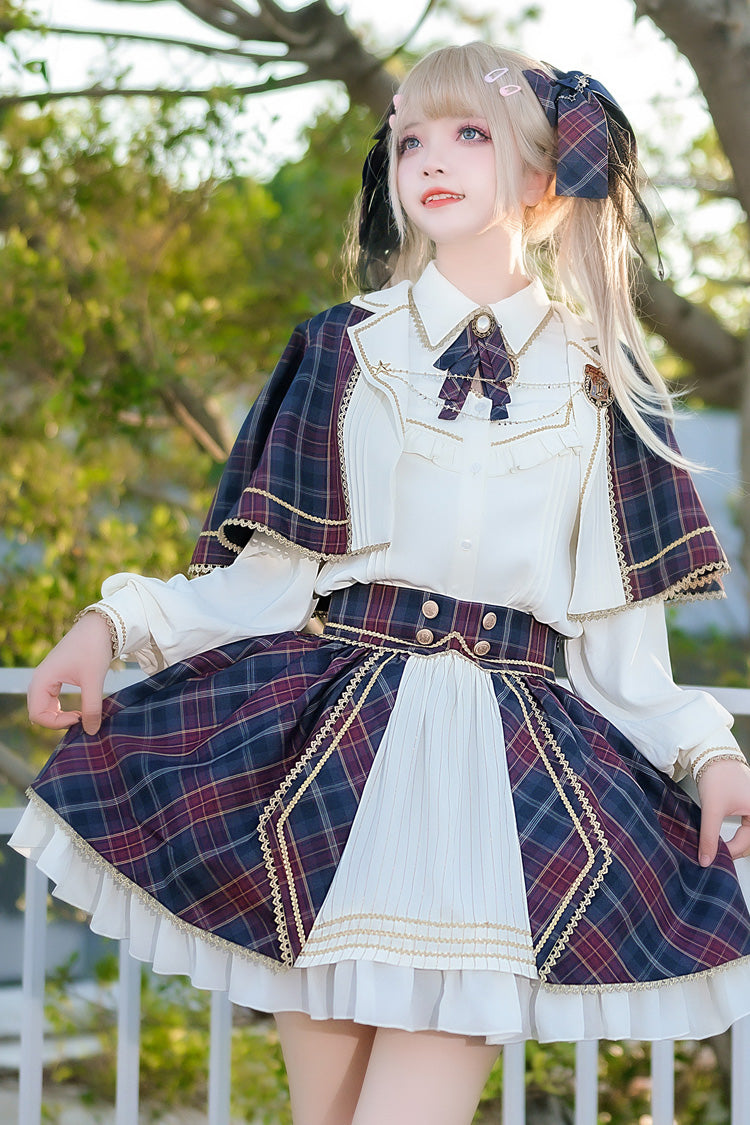Multi-Color Plaid Ruffle Skirt