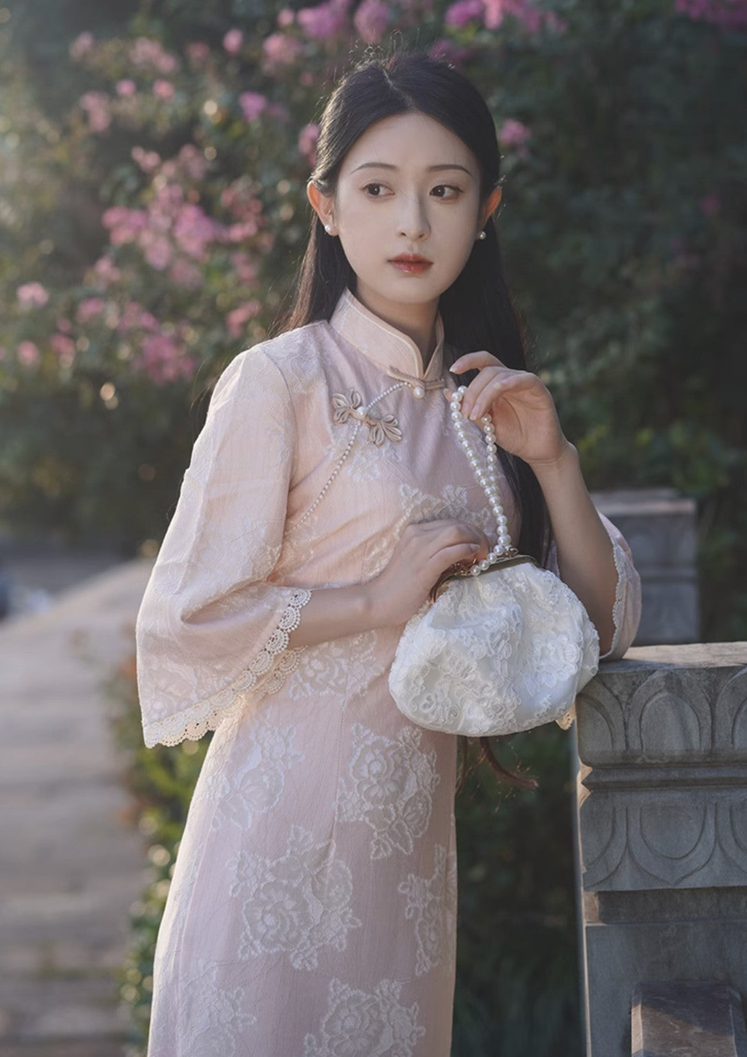 Pink Elegant Cheongsam