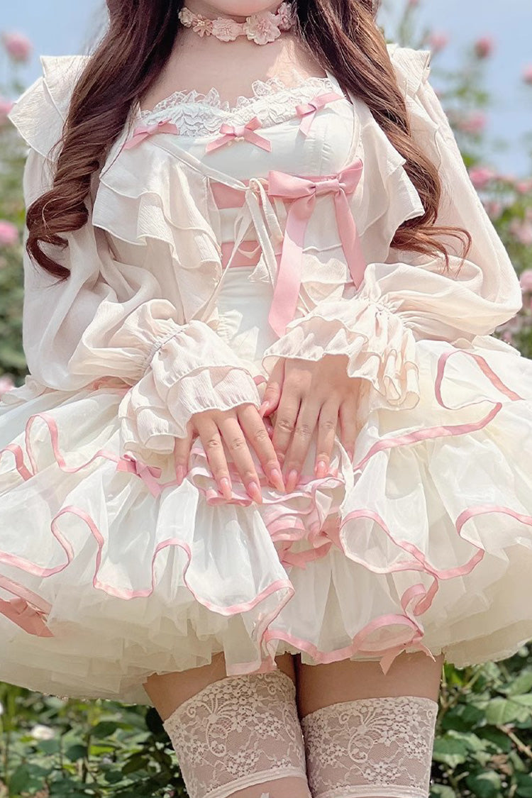 Ballerina Princess Tiered Dress with Bow & Fluffy Silhouette