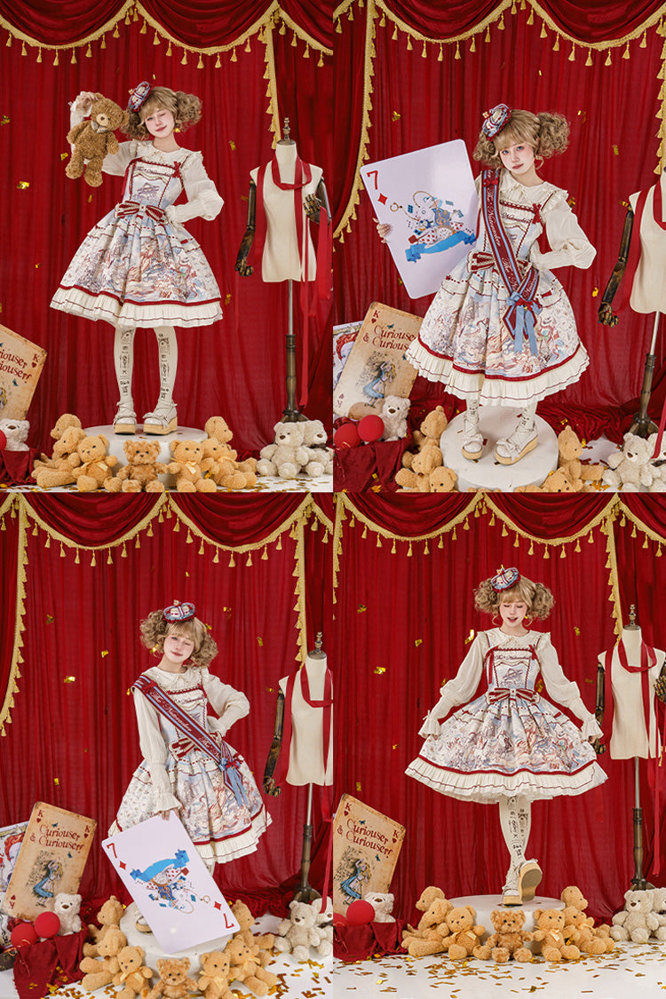 Nutcracker Sleeveless Ruffled Bow College Sweet JSK
