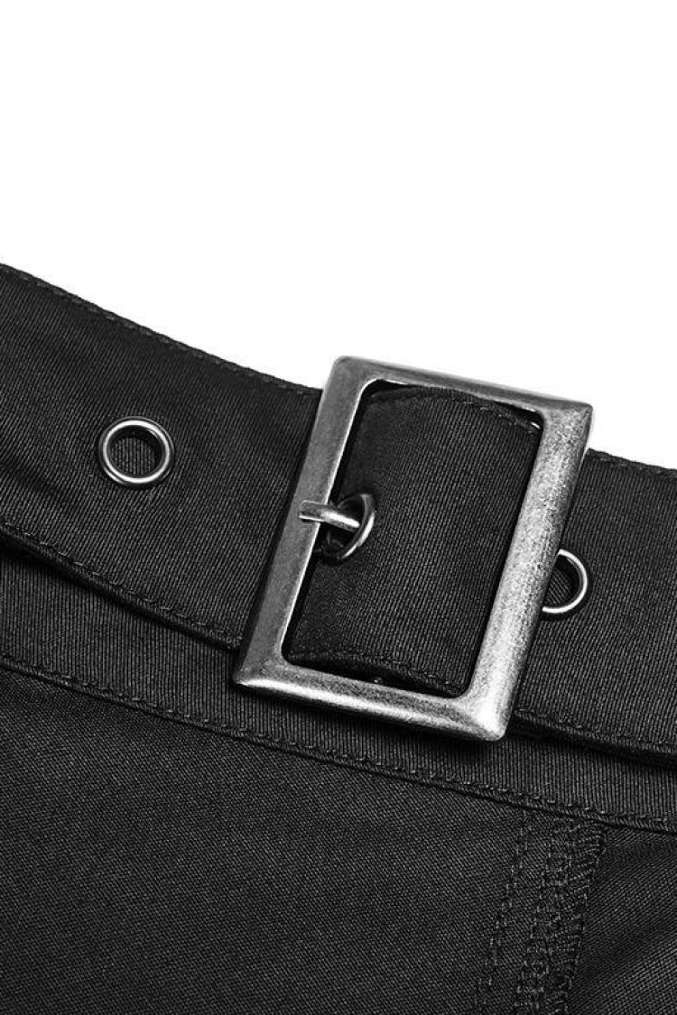 Inky Eyelet Detachable Punk Skirt for Women