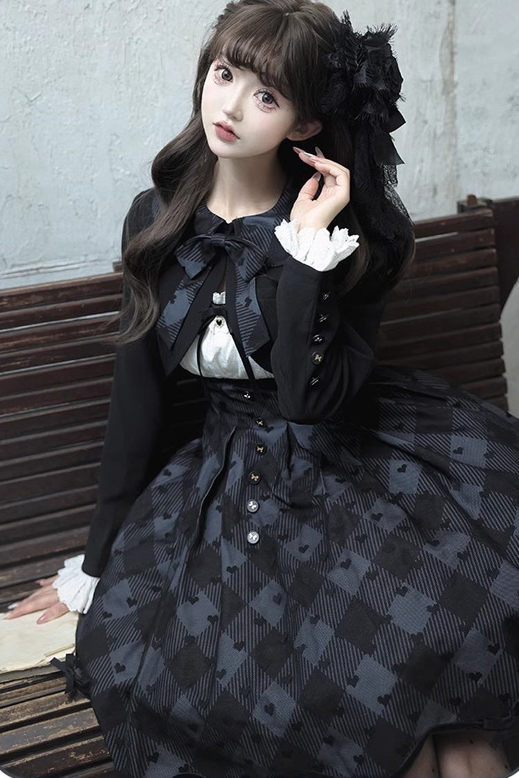 Short Plaid Princess Dress with Sweet Elegance