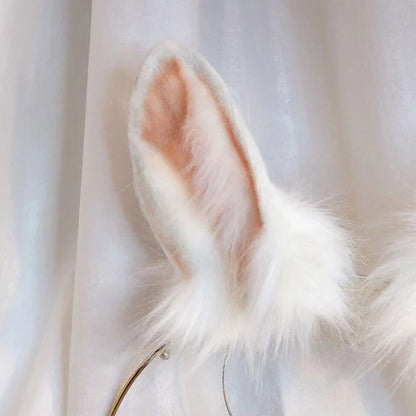 Bunny Ears Tail Headband Accessory