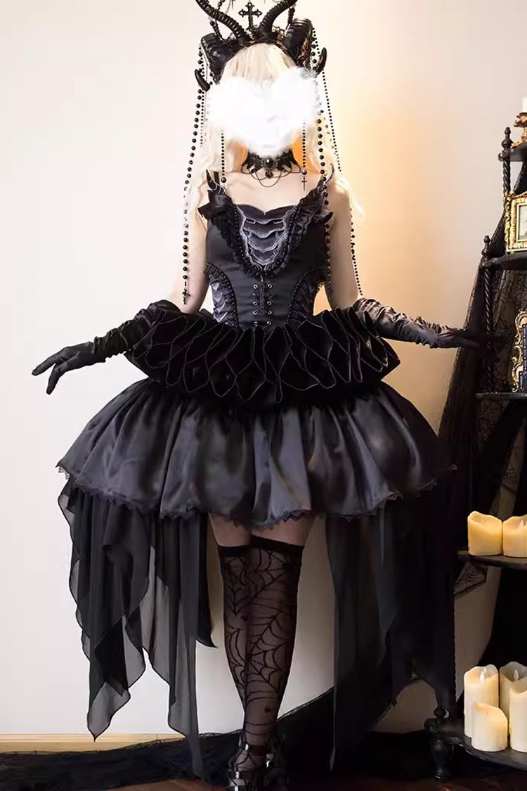 Gothic Lace-Up Elegant Lolita Dress