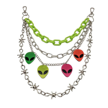 Colorful Alien Pant Chain Belt