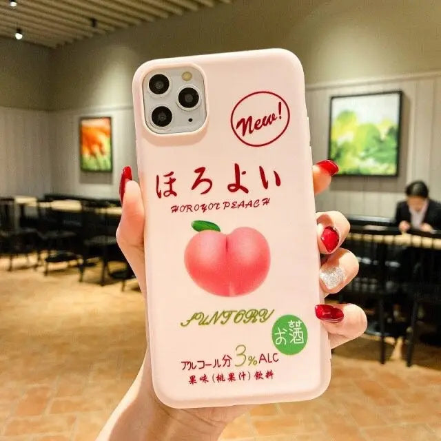 Android Vivo Pink Cute Fruit Soft Peach Kawaii Phone Case BM100