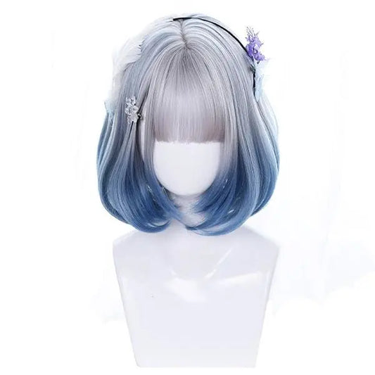 Angel Blue Silver Short Wig MK14942