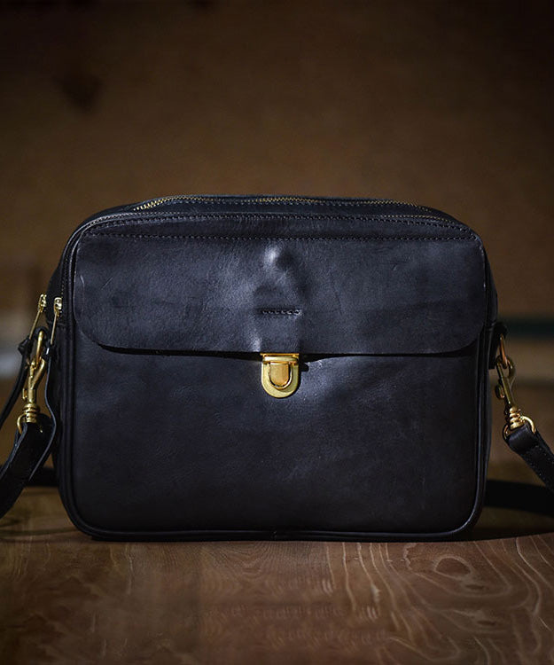 Durable Bag Leather Versatile Orange Art Cross-body