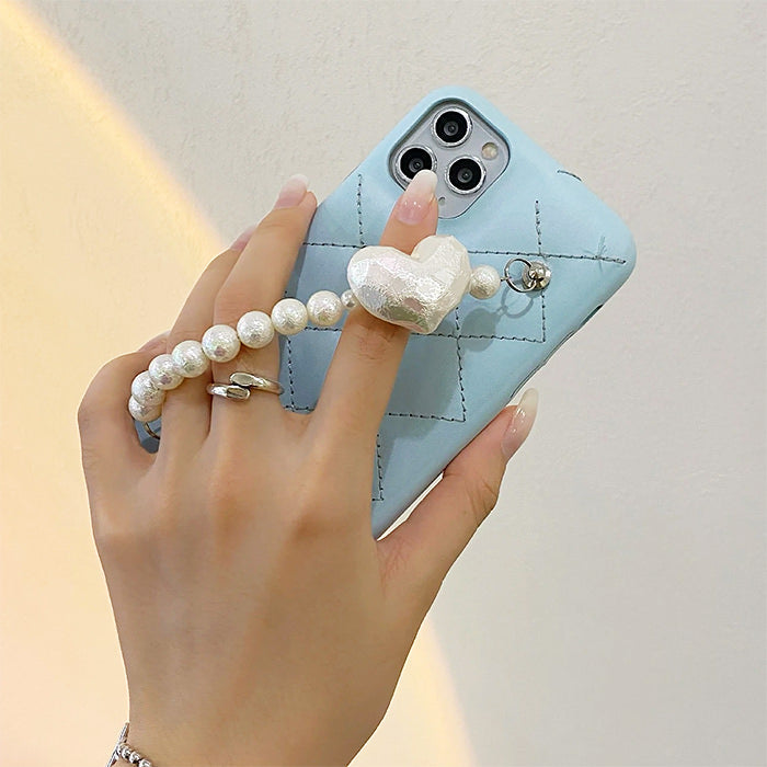 Blue Pearl Chain Phone Case