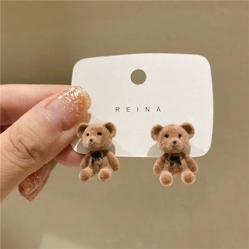 Kawaii Aesthetic Y2K Cute Fairy Bear and Rabbit Earrings MK Kawaii Store