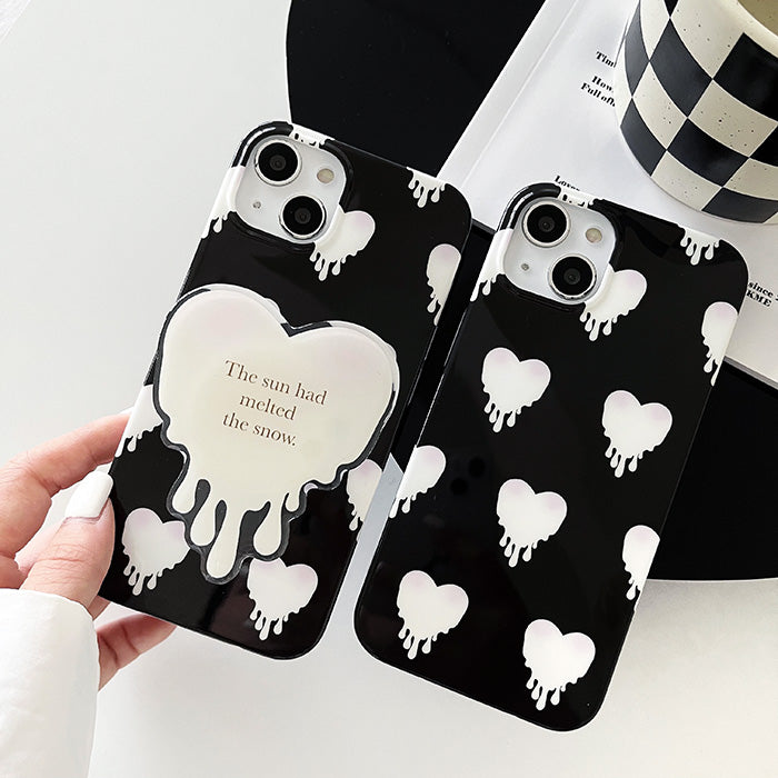 Black and White Heart iPhone Case