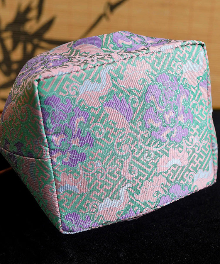 Bucket Drawstring Print Bag Boho Versatile Silk