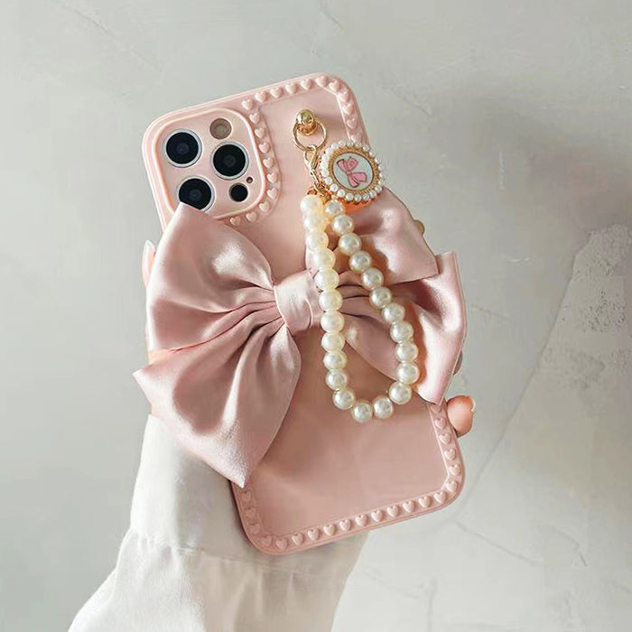 Pink Bow Pearl Phone Case