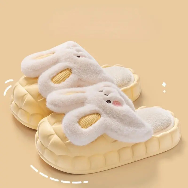 Bunny Rabbit Winter Fluffy Home Slippers W368