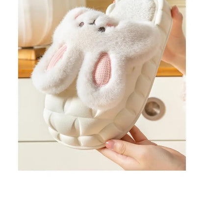 Lapin lapin hiver moelleux maison pantoufles W368